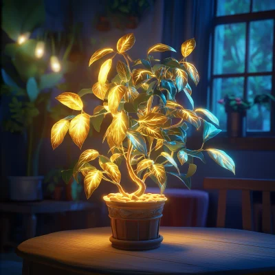 Magical Plant in Cozy Apartment