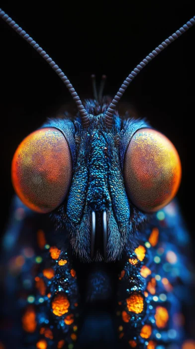 Vibrant Butterfly Wing Macro