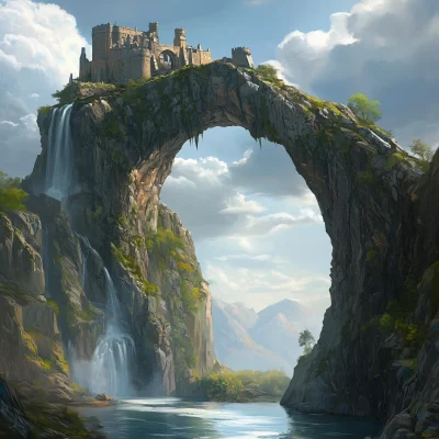 Dwarven Fortress Over River