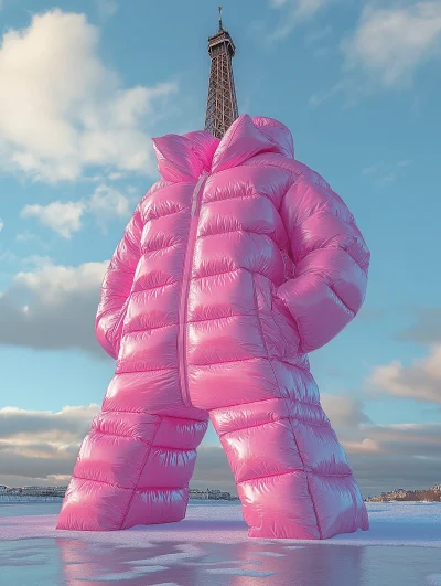 Eiffel Tower in Pink Jacket