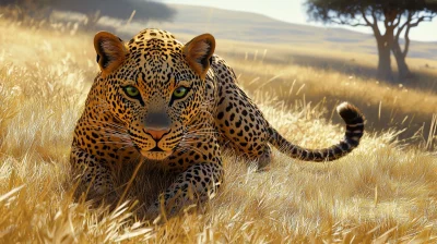 Leopard in the Savanna