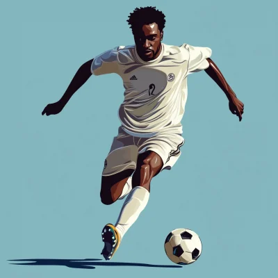 Black Man Playing Soccer