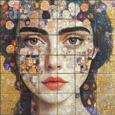 Portraits of a Girl in Klimt Style