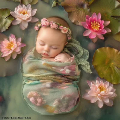 Sleeping Newborn in Soft Colors