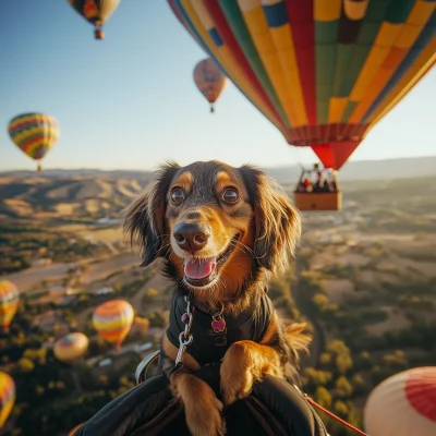 Dog in a Hot Air Balloon