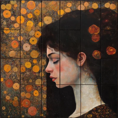 Klimt Style Girl Portraits