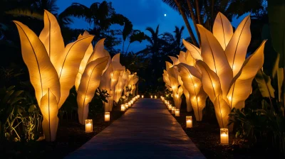 Tropical Lantern Pathway