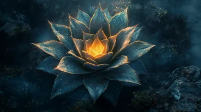 Glowing Agave in the Wilderness