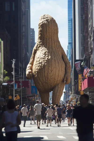 Giant Peanut Monster in NYC