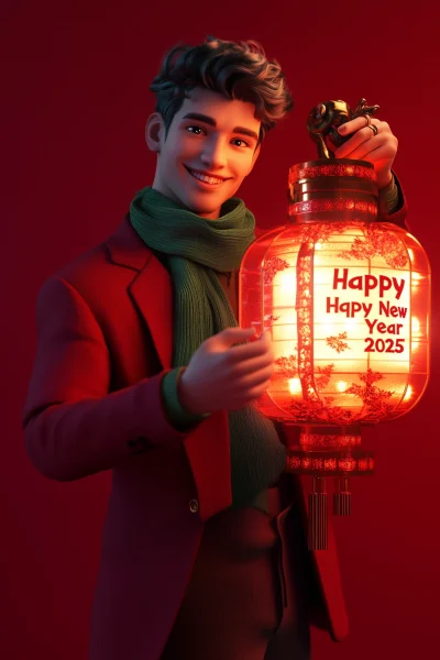 Handsome Man with Lantern