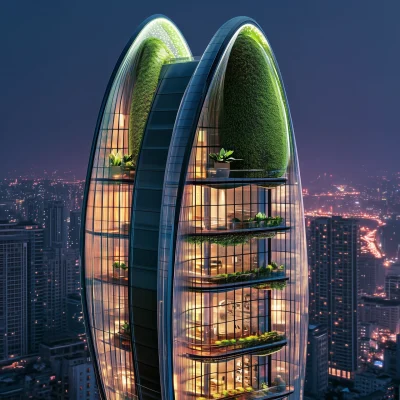 Futuristic Luxury Skyscraper