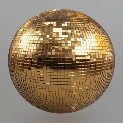 Shimmering Gold Disco Ball