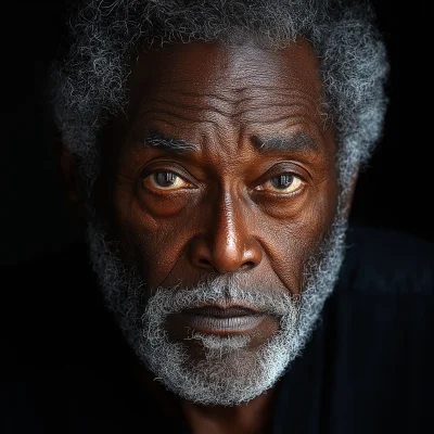 Closeup of Handsome Elderly Man