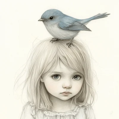 Blue Bird and Little Girl