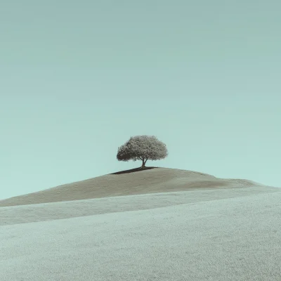 Minimalistic Tree on a Hill