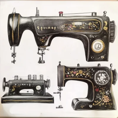 Whimsical Vintage Sewing Machines