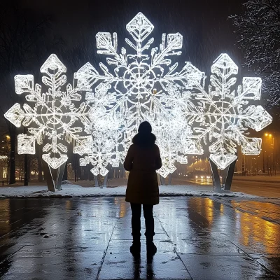 Snowflake Light Installation