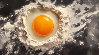 Mixing Flour and Egg