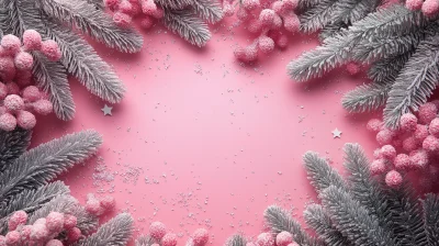 Festive Pink Christmas Background