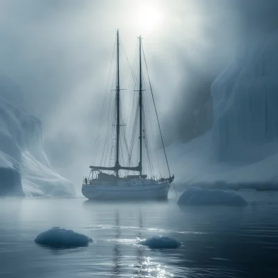 Foggy Antarctic Exploration