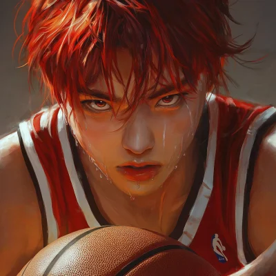 Dynamic Basketball Portrait