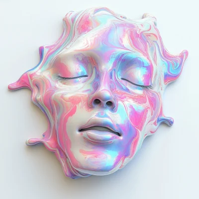 Melting Psychedelic Face