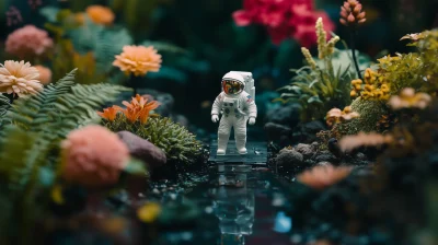 Astronauts in a Spring Garden