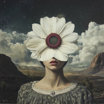 Surrealism: Flower Head Woman