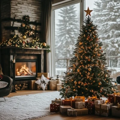 Cozy Christmas Living Room