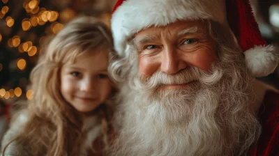 Santa Claus in a Cozy Living Room