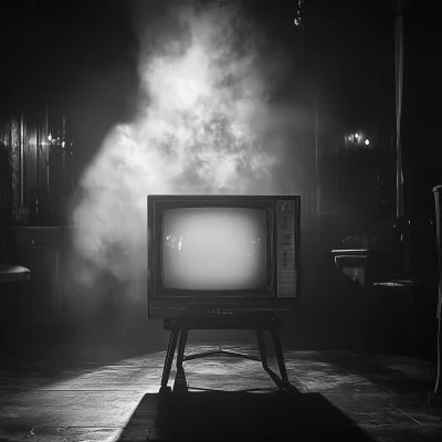 Old Square TV in Noir