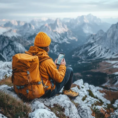 Mountain Sunrise Climber