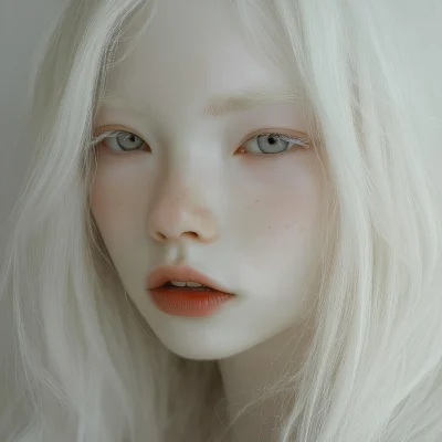 Albino Girl Portrait