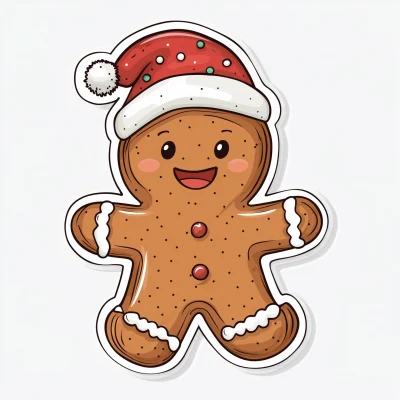 Gingerbread Man Sticker