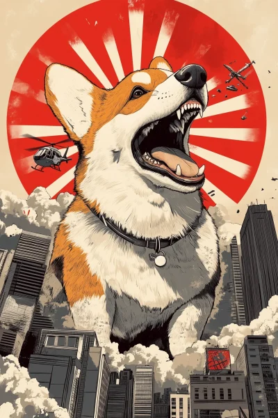 Corgi Kaiju Monster