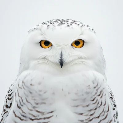 Snowy Owl in Winter Landscape