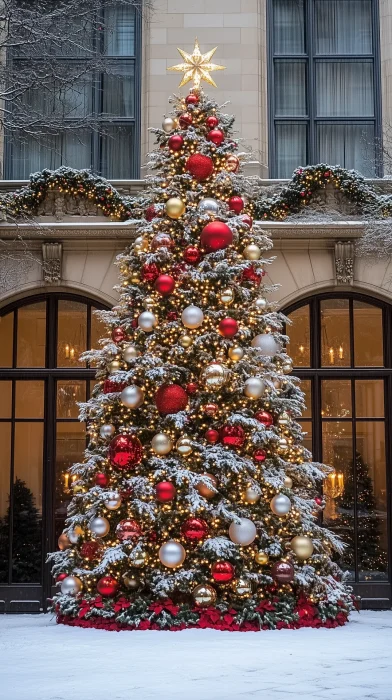 Elegant Christmas Scene in Chicago