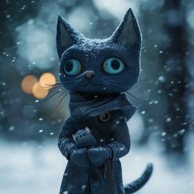 Coraline The Cat in the Snow