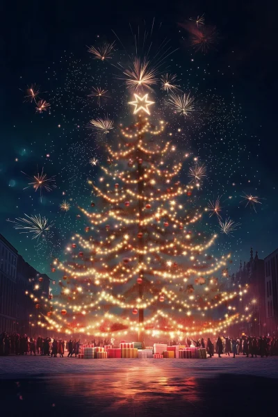 Fireworks Christmas Tree