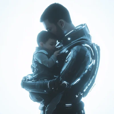 Futuristic Father and Son