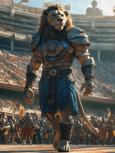 Giant Lion in Armor