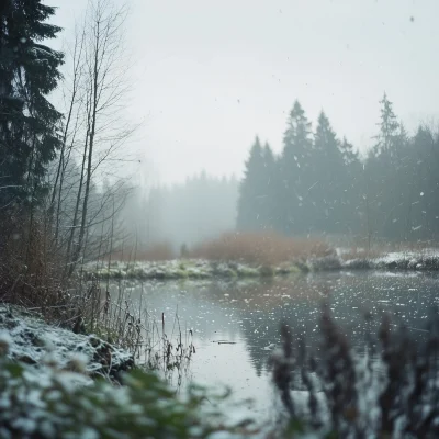 Foggy Winter Stream