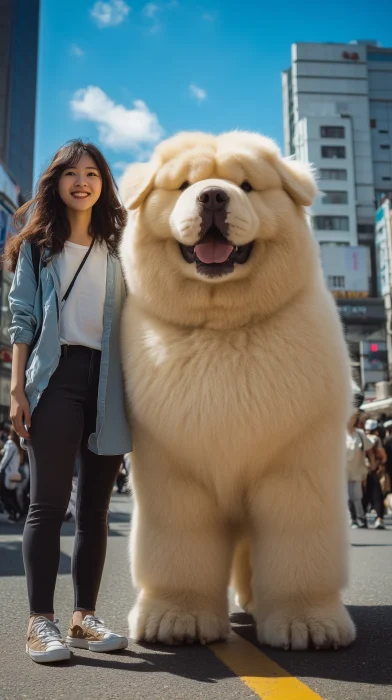 Giant Puppy in the City