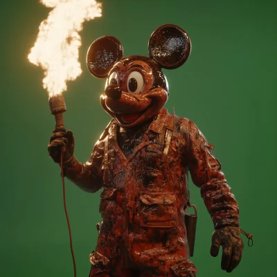 Mickey Mouse Mascot with Torch