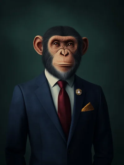 Chimpanzee in Formal Attire