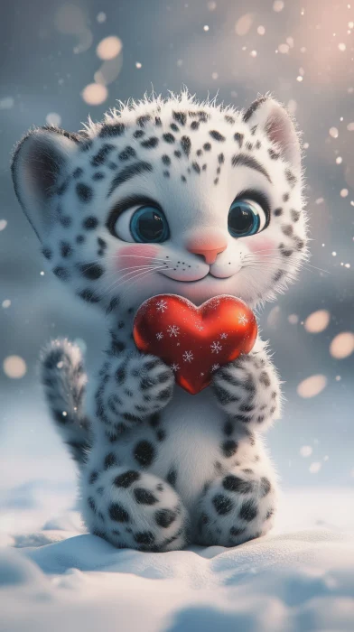 Cute Baby Snow Leopard