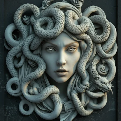 Medusa in Baroque Style