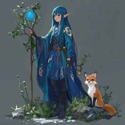 Anime Elf Druid