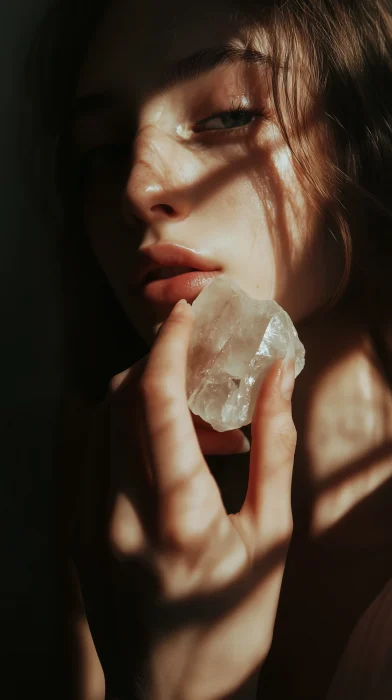 Girl with Crystal Rocks