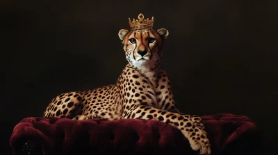 Majestic Cheetah Crowned